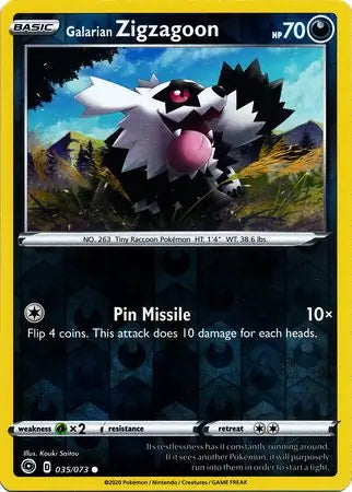 Champion’s Path Galarian Zigzagoon #35/73 reverse holo
